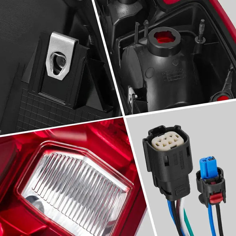 Tail Light Assembly Driver + Passenger (Left + Right) Set for 2019-2022 Chevrolet Chevy Silverado 1500 Flashark