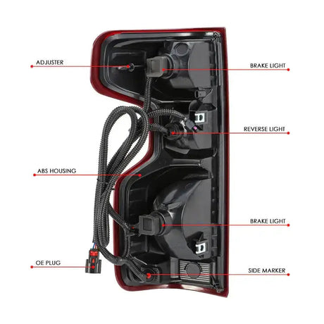Tail Light Assembly Driver + Passenger (Left + Right) Set for 2019-2022 Chevrolet Chevy Silverado 1500 Flashark