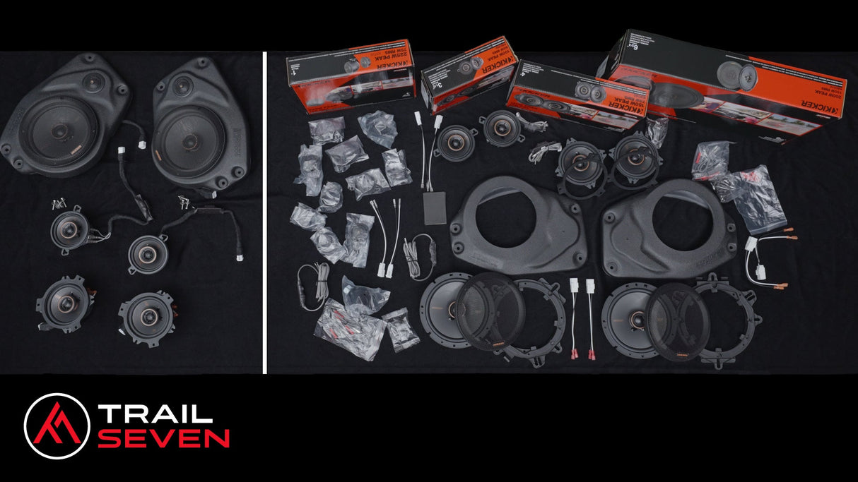 Kicker KS Plug & Play Speaker Bundle Upgrade (Factory Amplified) | '18-'23 JL/ '20-'23 JT