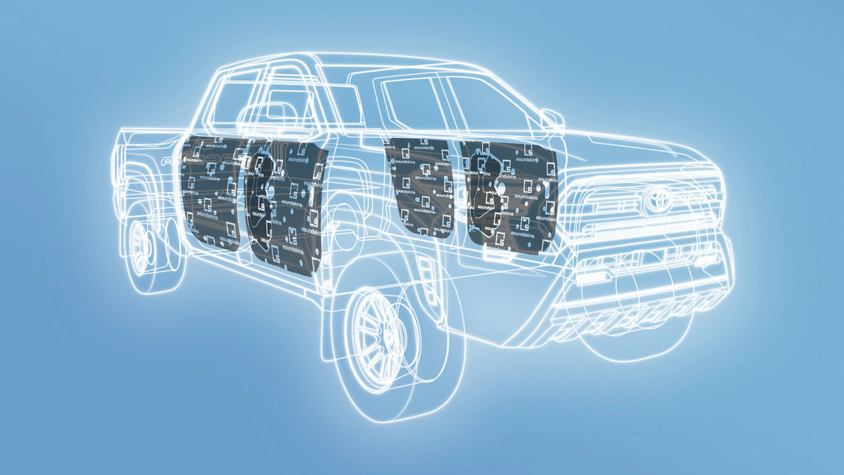 SoundSkins | 2024+ Toyota Tacoma 4-Door Sound Deadening Vehicle Specific Kit | SSK-TCM4DRv2 | 3 Layers (Acoustic Foam, Foil, Rubber Butyl), 23 sq ft SoundSkins Global