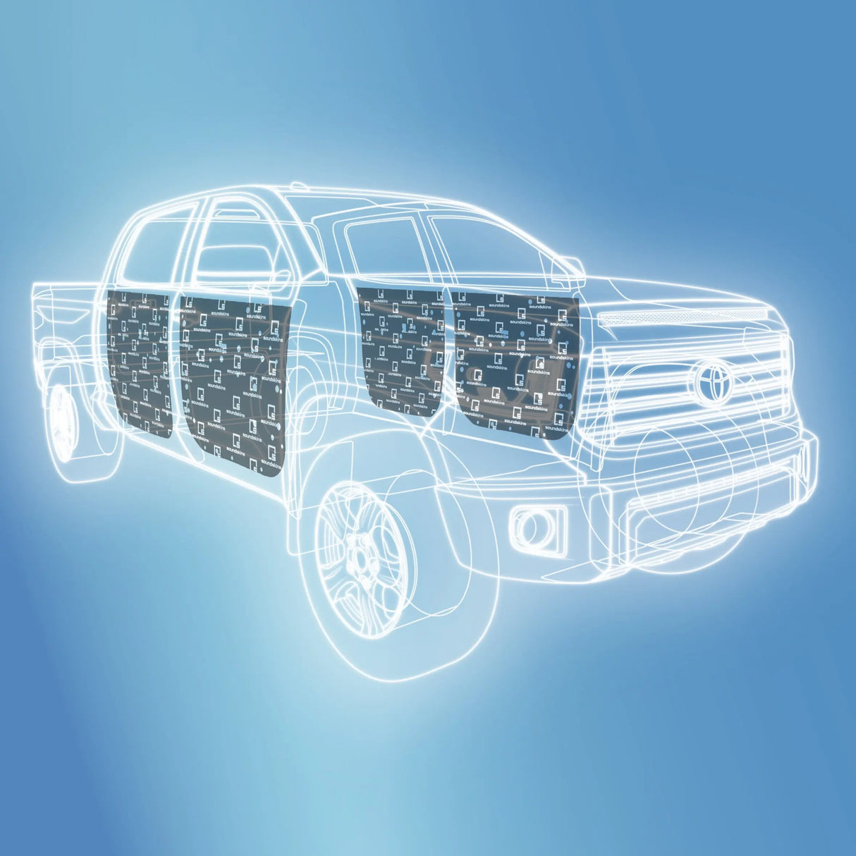 SoundSkins SSK-TUND4DR |2014-2021 Toyota Tundra Sound Deadening Kit – 4-Door Vehicle Specific Design SoundSkins Global