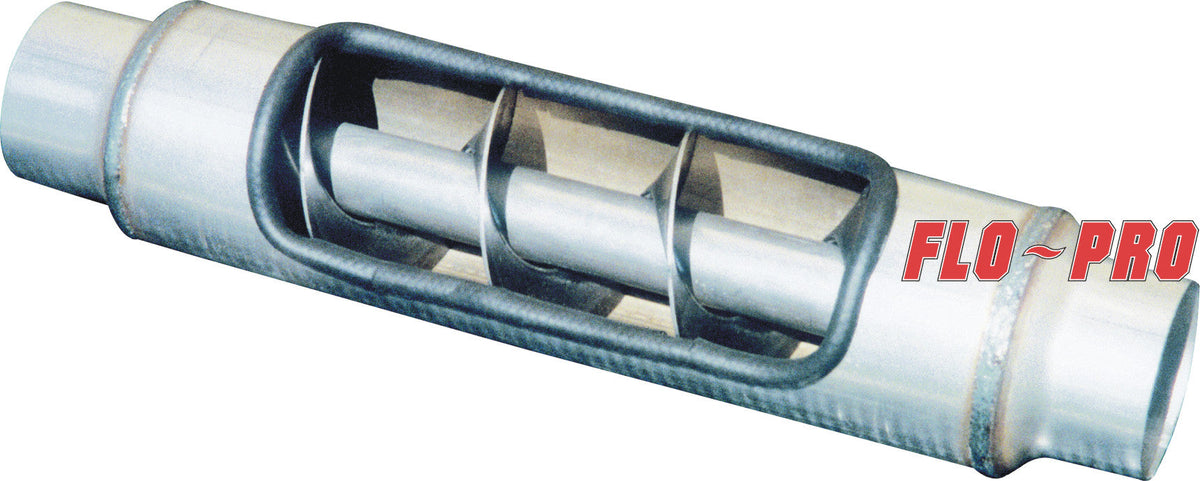 5" Round Body Stainless Diesel Resonator | 4"-5" Inlet/Outlet