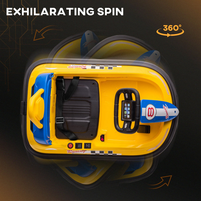 360° Rotating Electric Bumper Car for Kids - Fun Ride On Toy with 6V Battery