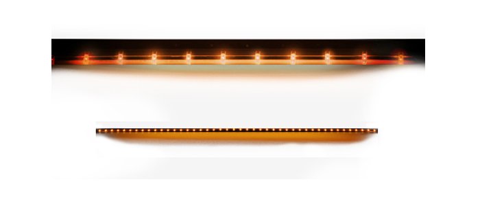 "Big Rig Ice" Side Mounted High Power LED Light Bar Kit Amber Running Lights & Turn Signals w/ White Courtesy Lights - Multiple Sizes
