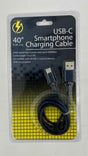 USB-C 40" SmartPhone Charging Cable 3.3 ft NAVY TekShack