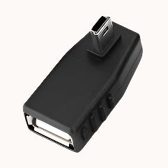 USB Female to Mini USB Male 90° left angled adapter TekShack