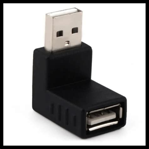 USB Female to USB Male 90° down angled TekShack