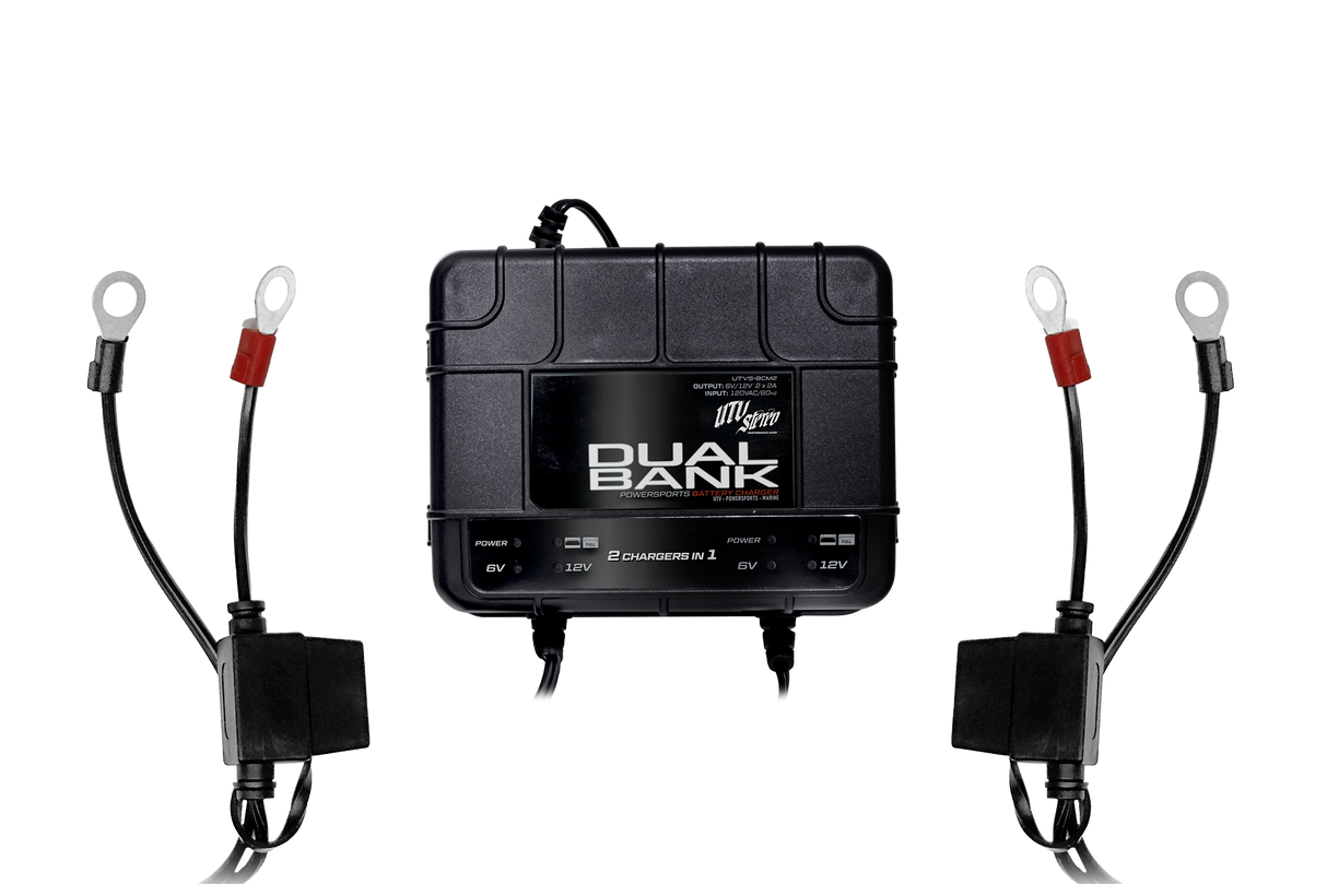 Dual-Bank Battery Charger/Maintainer | UTVS-BCM2 UTV Stereo