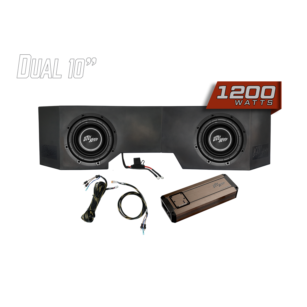 Can-Am® Defender HD10 1200W Dual 10" Subwoofer Kit  | UTVS-DEF-SUB-1200-2