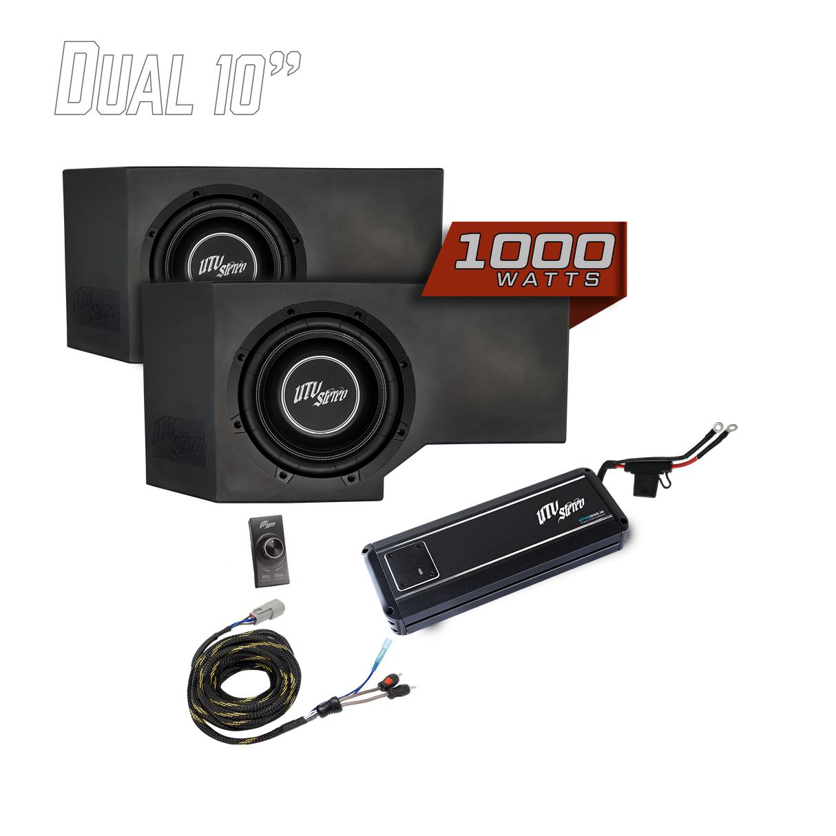 Can-Am® Defender HD11 1000W Dual 10" Subwoofer Kit | UTVS-DEF2-1000-2-GO UTV Stereo
