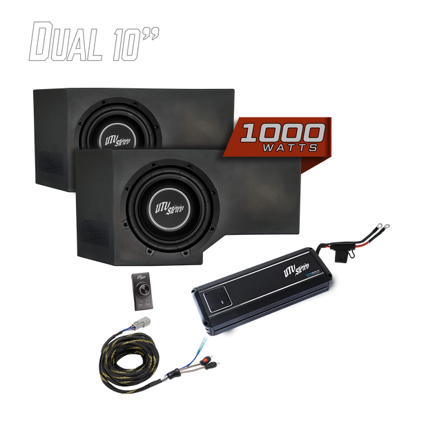 Can-Am® Defender HD11 1000W Dual 10" Subwoofer Kit | UTVS-DEF2-1000-2-GO UTV Stereo