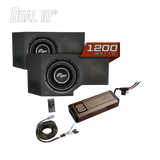 Can-Am® Defender HD11 1200W Dual 10" Subwoofer Kit | UTVS-DEF2-1200-2-GO UTV Stereo