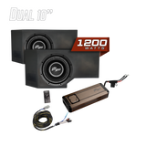Can-Am® Defender HD11 1200W Dual 10" Subwoofer Kit | UTVS-DEF2-1200-2-GO UTV Stereo