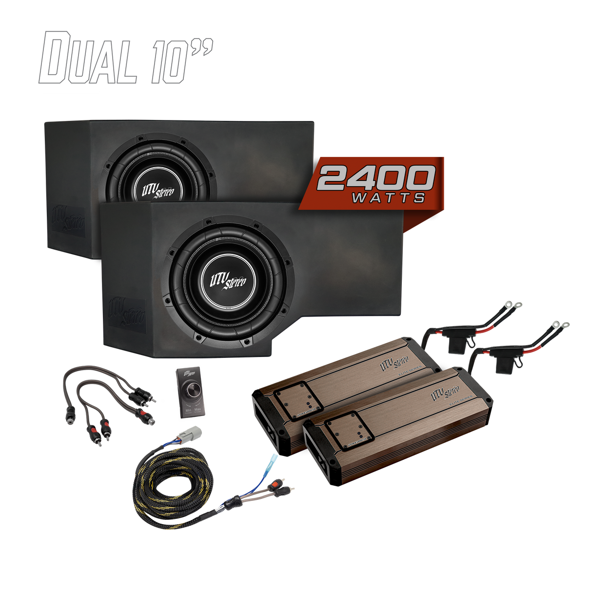 Can-Am® Defender HD11 2400W Dual 10" Subwoofer Kit | UTVS-DEF2-2400-2-GO UTV Stereo