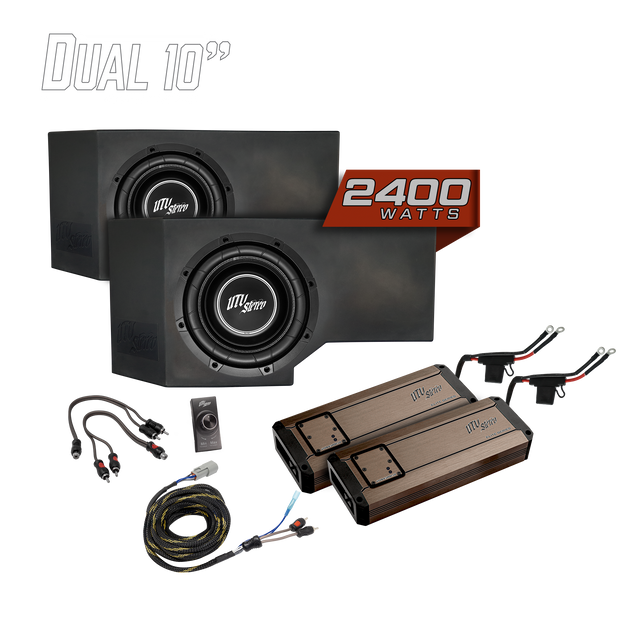 Can-Am® Defender HD11 2400W Dual 10" Subwoofer Kit | UTVS-DEF2-2400-2-GO UTV Stereo