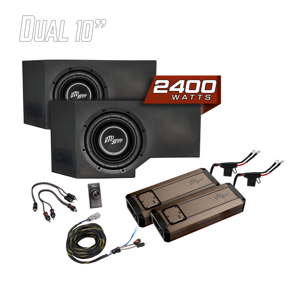 Can-Am® Defender HD11 2400W Dual 10" Subwoofer Kit | UTVS-DEF2-2400-2-GO UTV Stereo