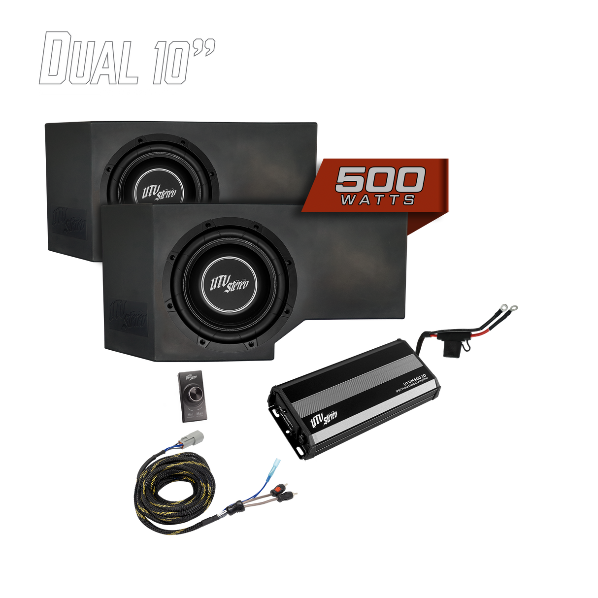Can-Am® Defender HD11 500W Dual 10" Subwoofer Kit | UTVS-DEF2-500-2-GO UTV Stereo