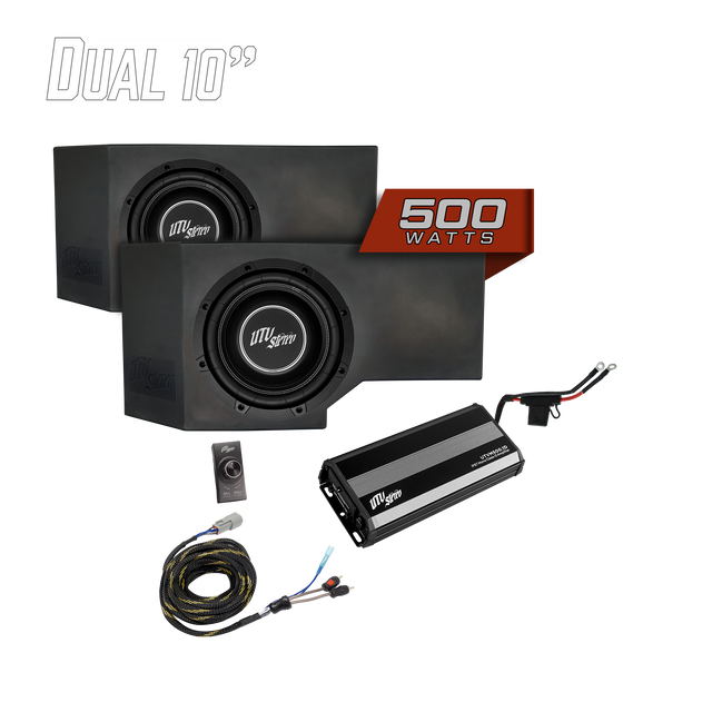 Can-Am® Defender HD11 500W Dual 10" Subwoofer Kit | UTVS-DEF2-500-2-GO UTV Stereo