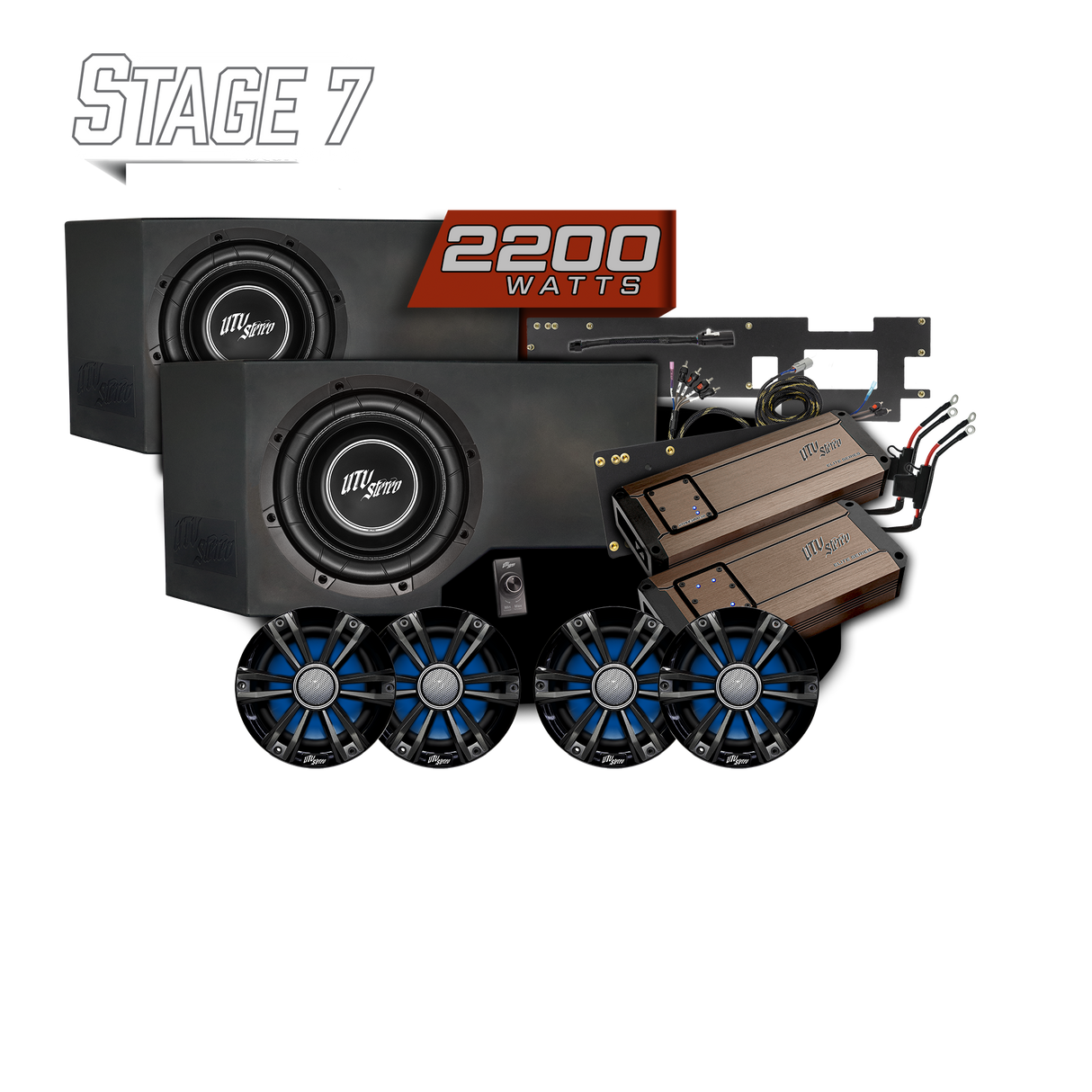 Can-Am® Defender HD11 BRP GO! Dual Subwoofer Stage 7 Stereo Kit | UTVS-DEF2-S7-GO UTV Stereo
