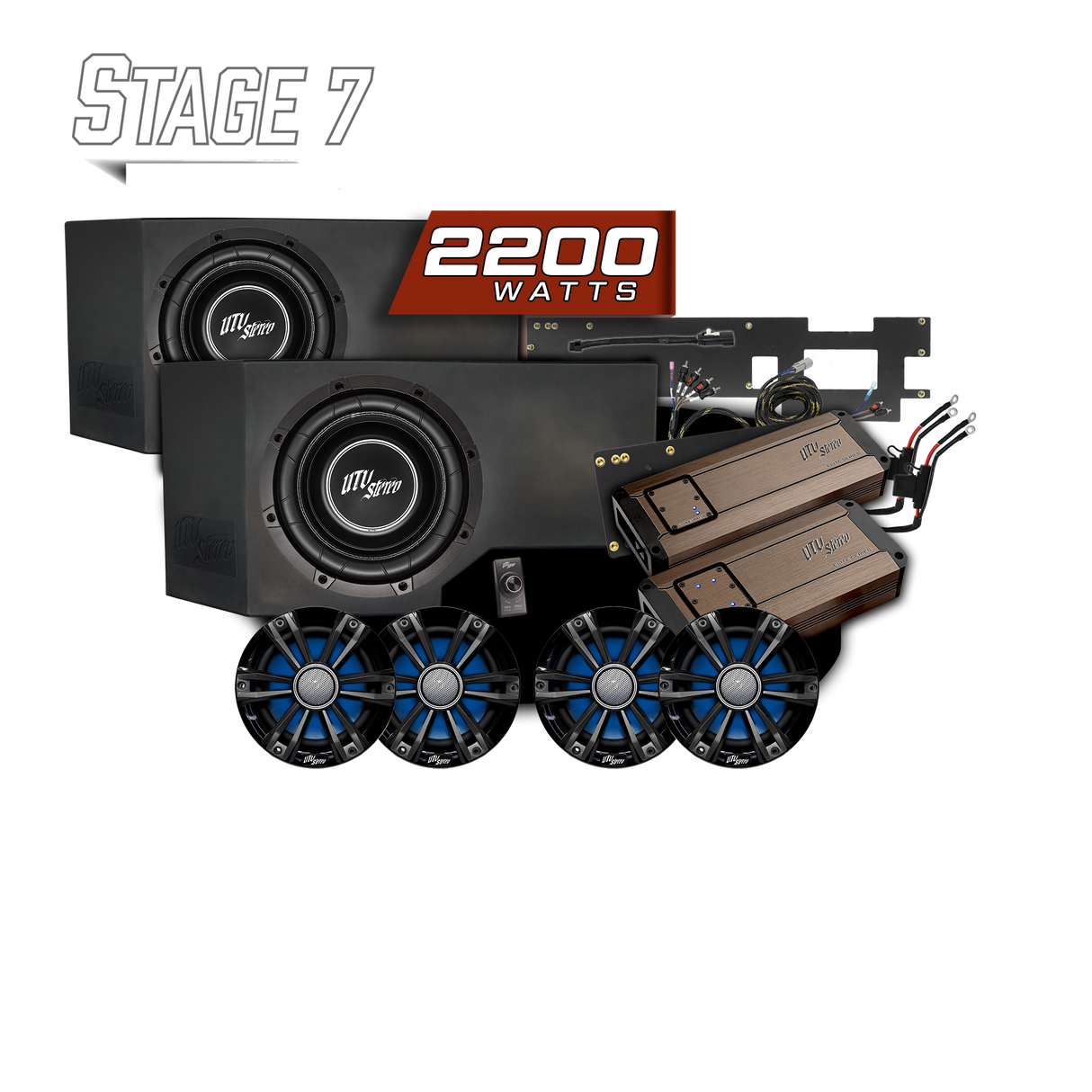 Can-Am® Defender HD11 BRP GO! Dual Subwoofer Stage 7 Stereo Kit | UTVS-DEF2-S7-GO UTV Stereo