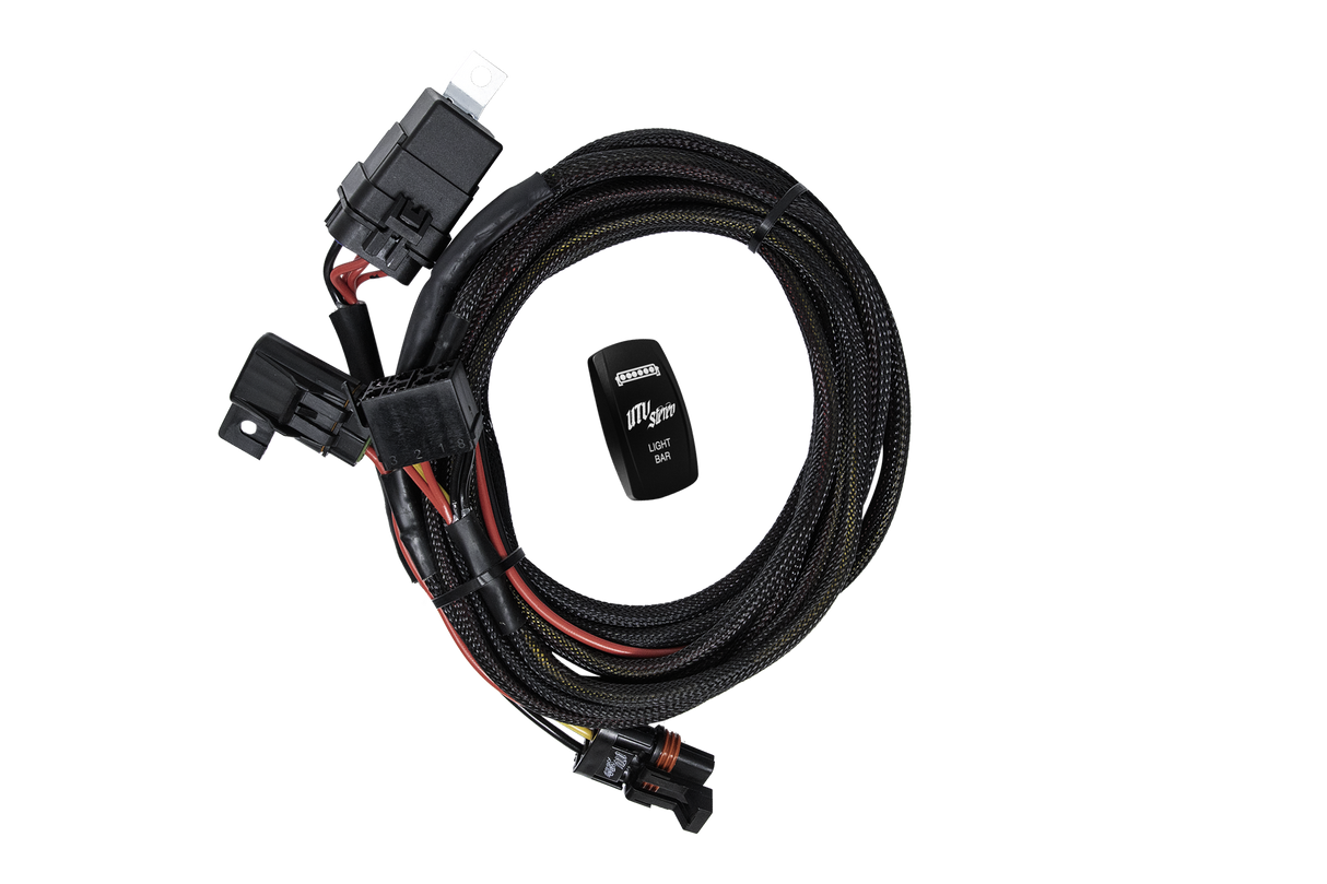 RZR® Pro Series High Current Harness + Rocker Switch & Pulse Bar Plug | UTVS-PRO-HRN-HC-RKR UTV Stereo
