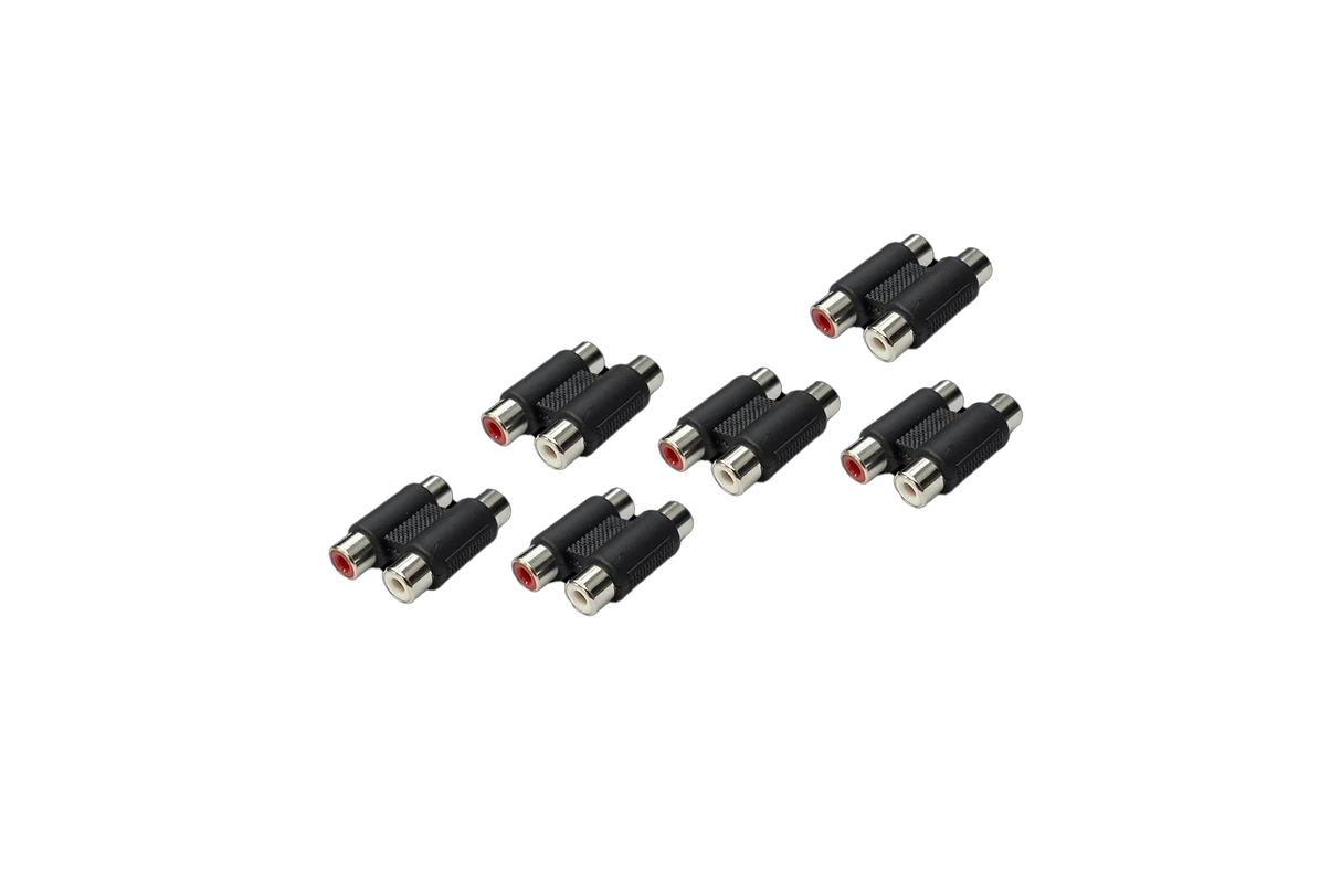 UTV Stereo RCA Barrel Connectors Female (6-Pack) | UTVS-RCA-BARREL-3 UTV Stereo