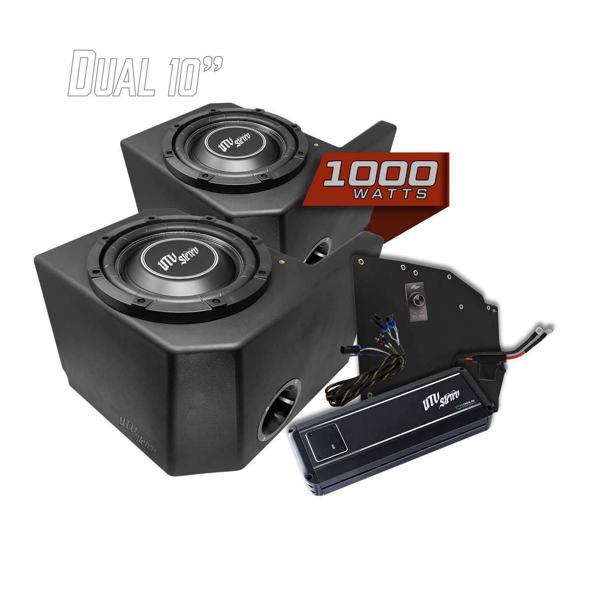 Polaris® Ranger 1000W Dual 10" Subwoofer Kit | UTVS-RNG-SUB-1000-2 UTV Stereo