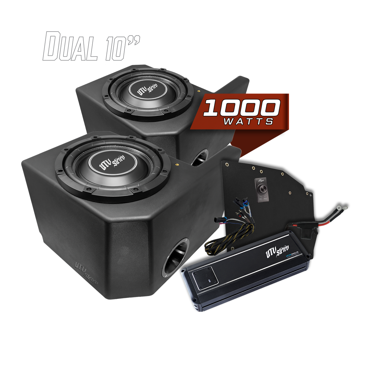 Polaris® Ranger 1000W Dual 10" Subwoofer Kit | UTVS-RNG-SUB-1000-2 UTV Stereo