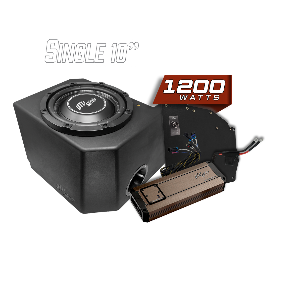 Polaris® Ranger 1200W Single 10" Subwoofer Kit | UTVS-RNG-SUB-1200-1 UTV Stereo