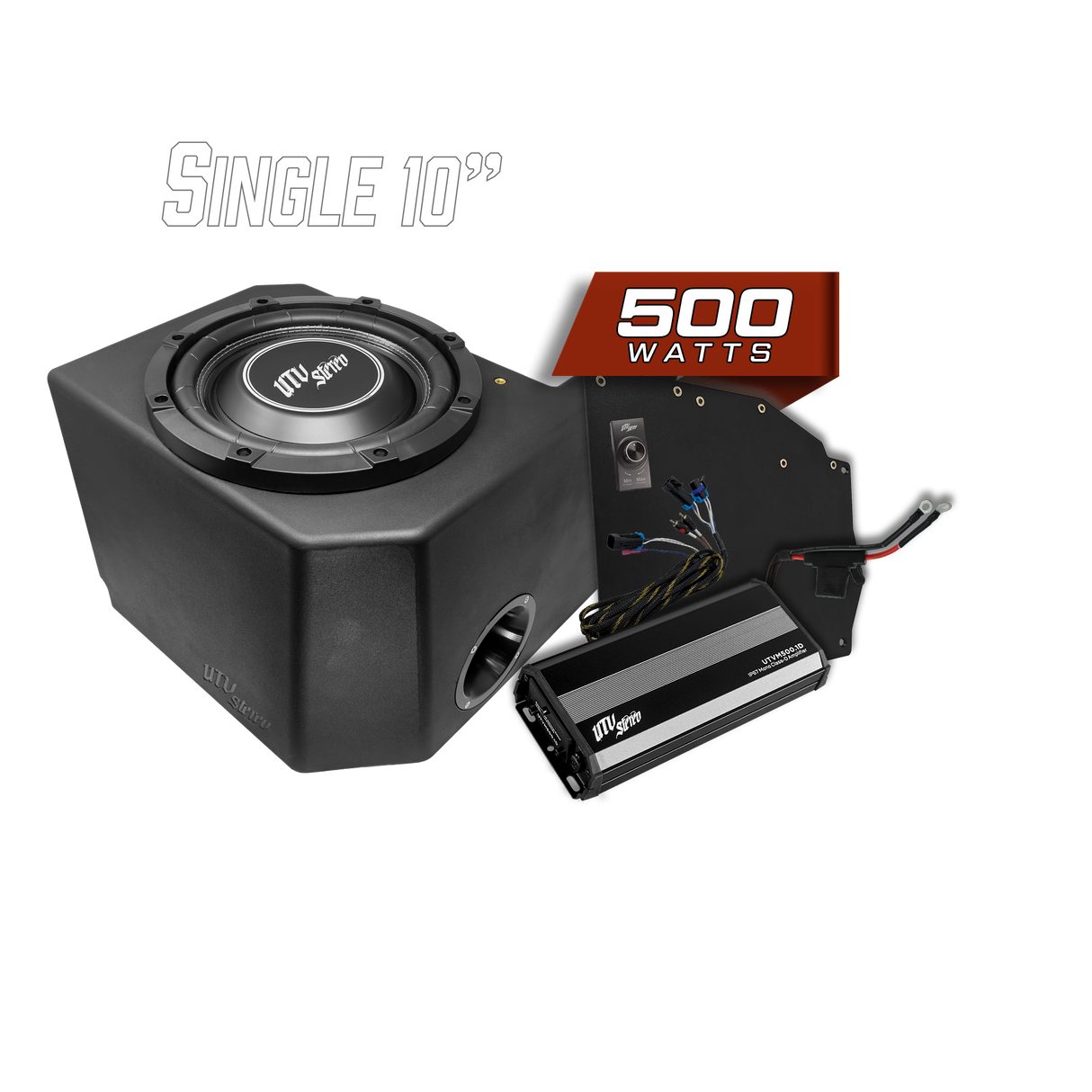 Polaris® Ranger 500W Single 10" Subwoofer Kit | UTVS-RNG-SUB-500-1 UTV Stereo