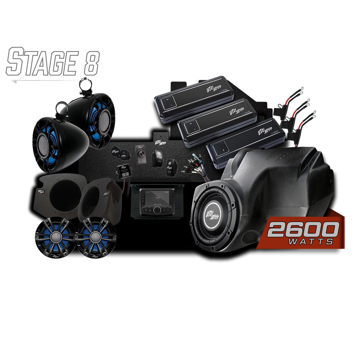 RZR® Signature Series Stage 8 Stereo Kit | UTVS-RZR-S8-S UTV Stereo