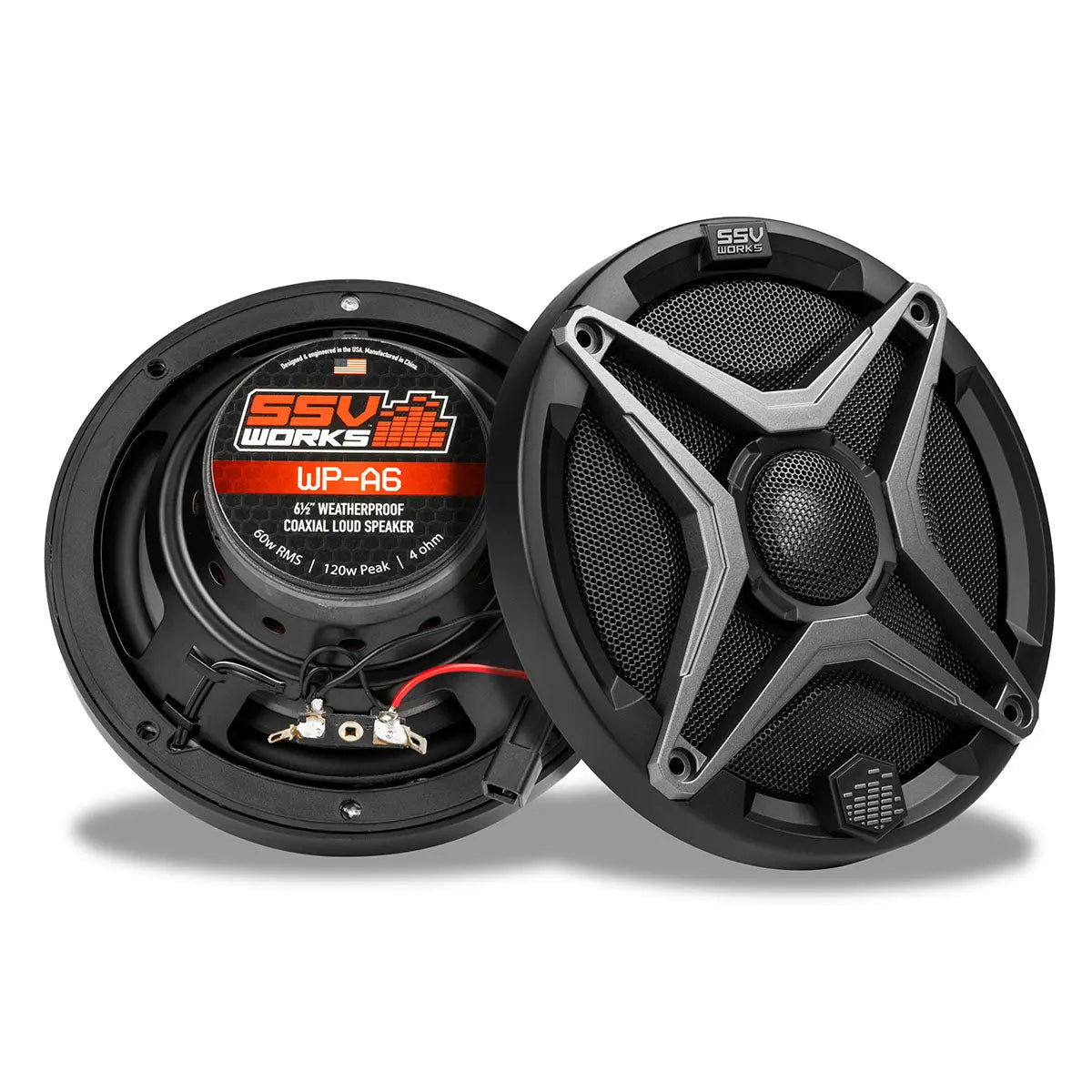 SSV Works A-Spec 6.5in Weatherproof Powersports Speakers for UTV's, Boats, RV and more (pair) ssvworks