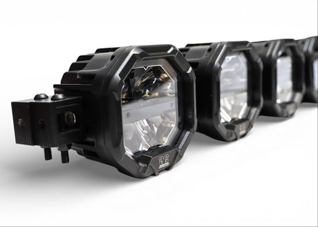 7 Light U-Con Interlocking Off Road LED Pod With Amber or White DRL Running Light GGLighting
