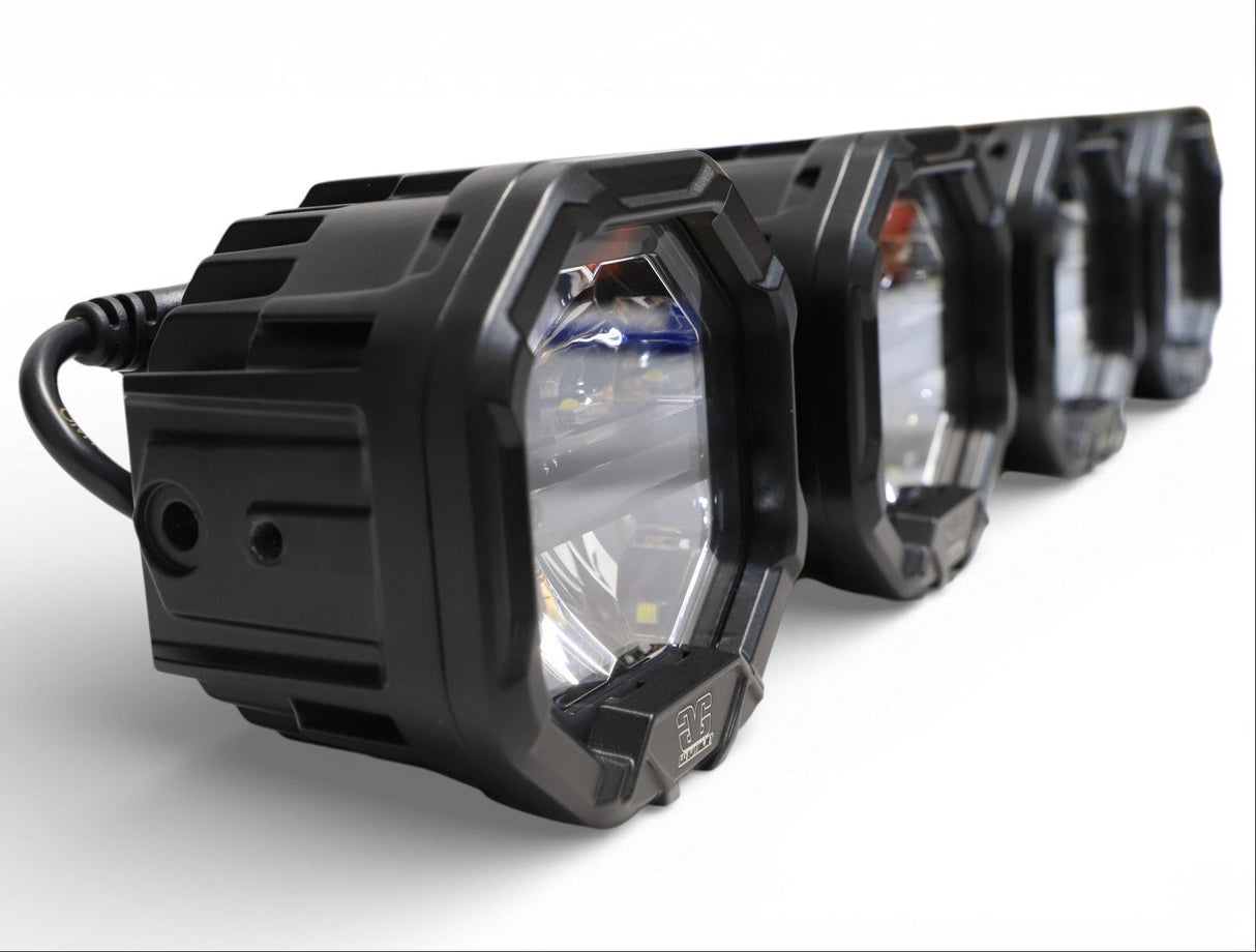 5 Light U-Con Interlocking Off Road LED Pod With Amber or White DRL Running Light GGLighting