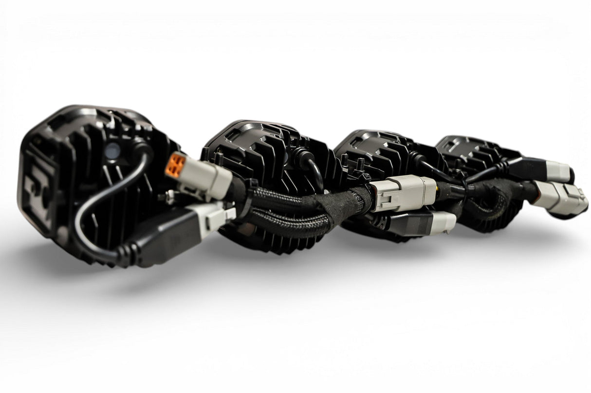 8 Light U-Con Interlocking Off Road LED Pod With Amber or White DRL Running Light GGLighting
