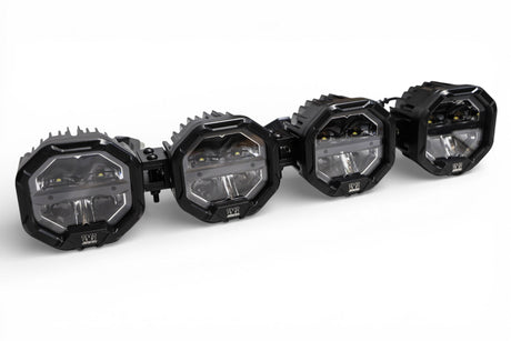 4 Light U-Con Interlocking Off Road LED Pod With Amber or White DRL Running Light GGLighting