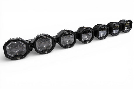 7 Light U-Con Interlocking Off Road LED Pod With Amber or White DRL Running Light GGLighting