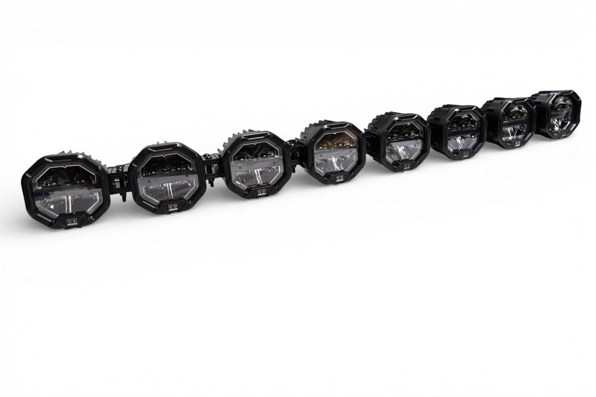 8 Light U-Con Interlocking Off Road LED Pod With Amber or White DRL Running Light GGLighting