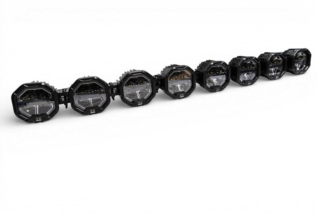 8 Light U-Con Interlocking Off Road LED Pod With Amber or White DRL Running Light GGLighting