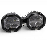 2 Light U-Con Interlocking Off Road LED Pod With Amber or White DRL Running Light GGLighting