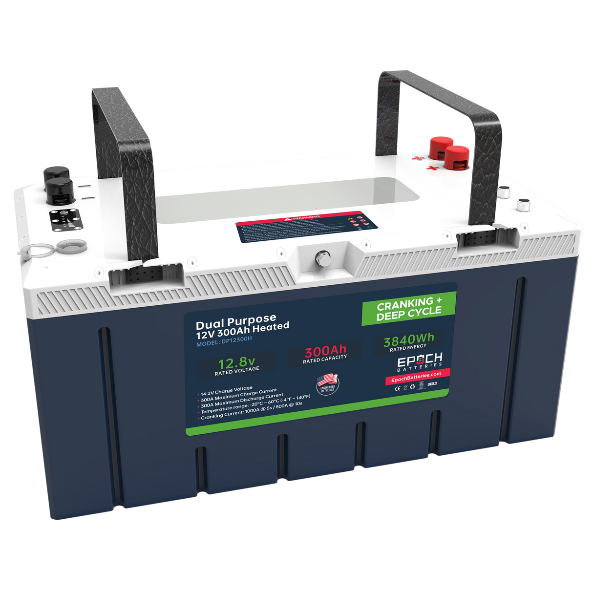 Epoch Batteries 12V 300Ah Pro Series Dual-Purpose LiFePO4 Battery