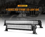 Auxbeam 32" Golf Cart Light Bar - Straight LED RGB Cree Golf Cart Light Bar WITH 12V converter