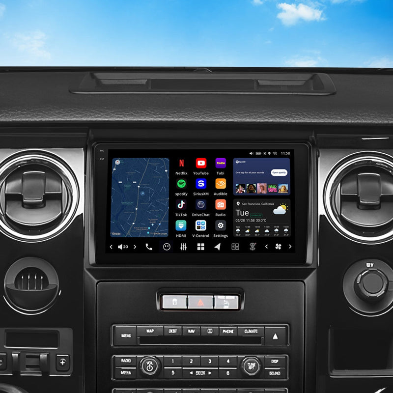 VISION 9" Custom-Fit Car Stereo for Ford F-150 2009-2012 with Factory Navigation