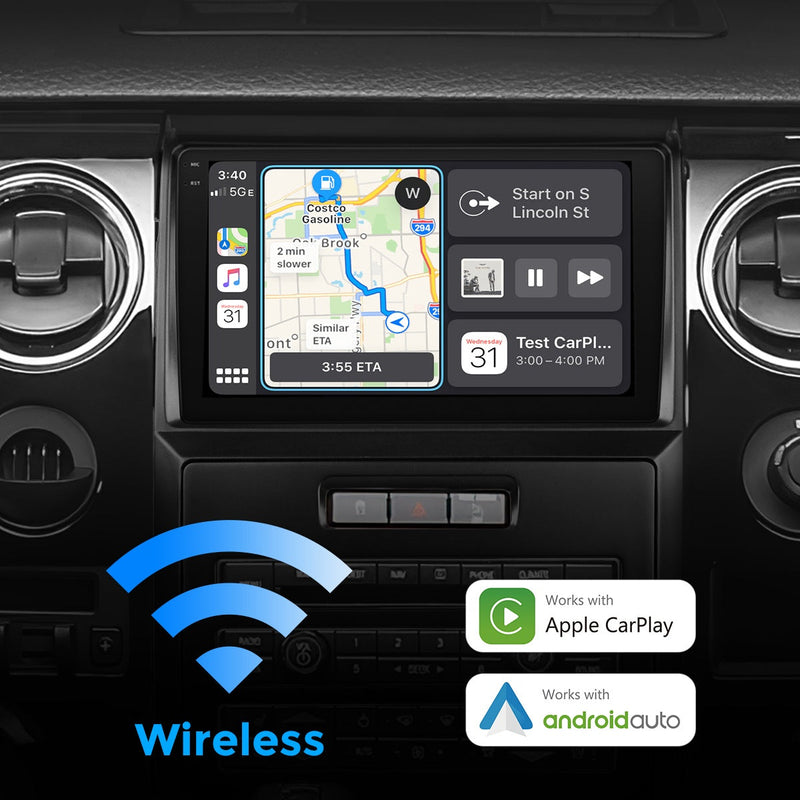 VISION 9" Custom-Fit Car Stereo for Ford F-150 2009-2012 with Factory Navigation