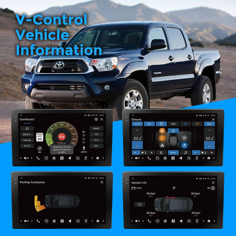 VISION 9" Custom-Fit Car Stereo for Toyota Tacoma 2005-2015