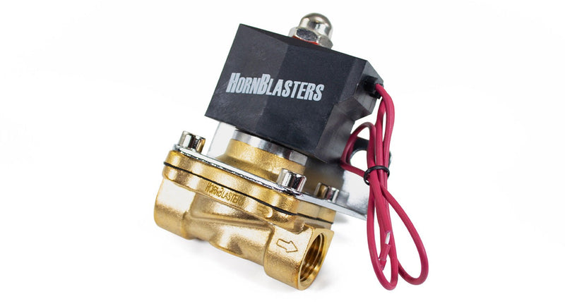 HornBlasters Brass 1/2" 110 Volt Electric Air Valve