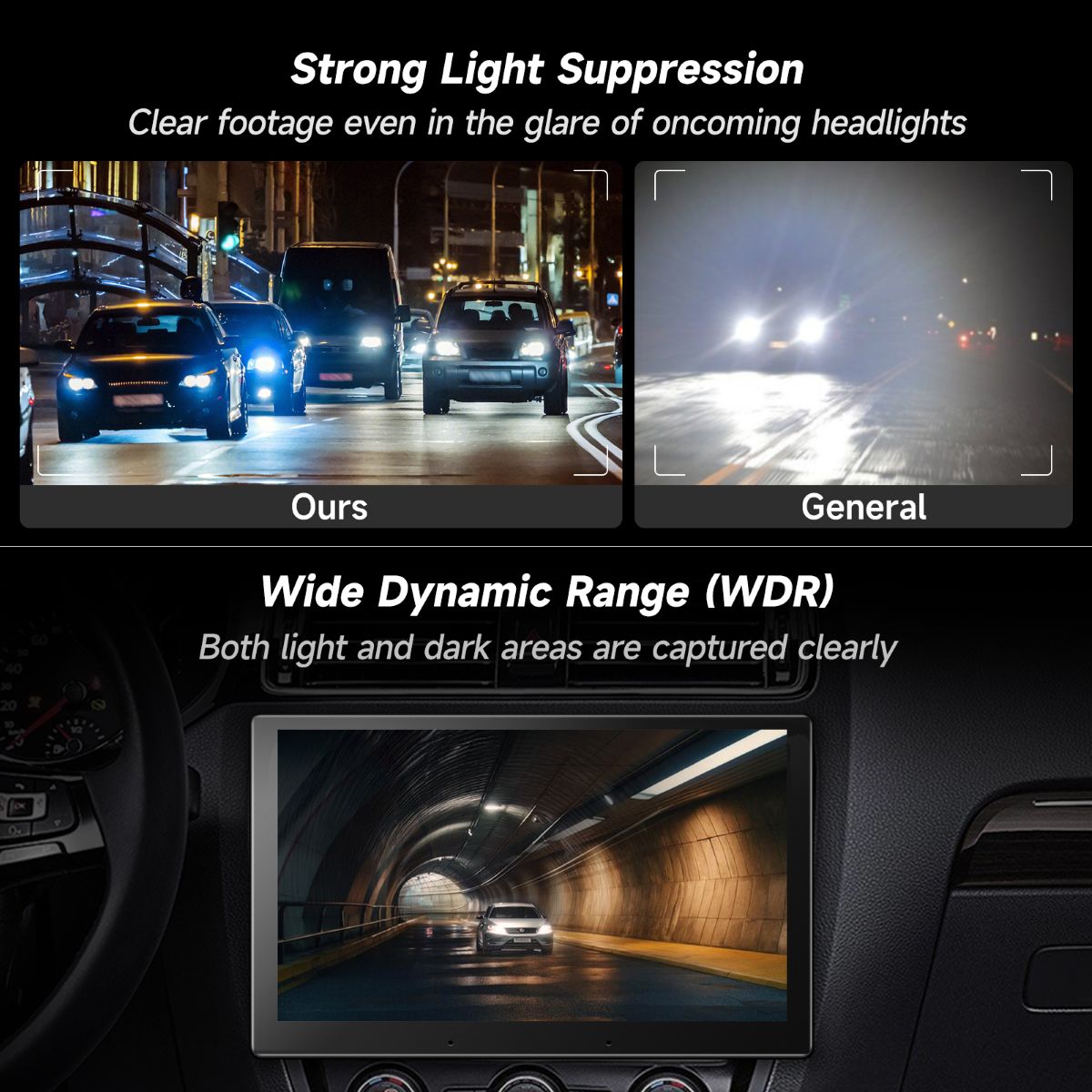 Rear Recording Camera FHD 1080P Real-Time Recording