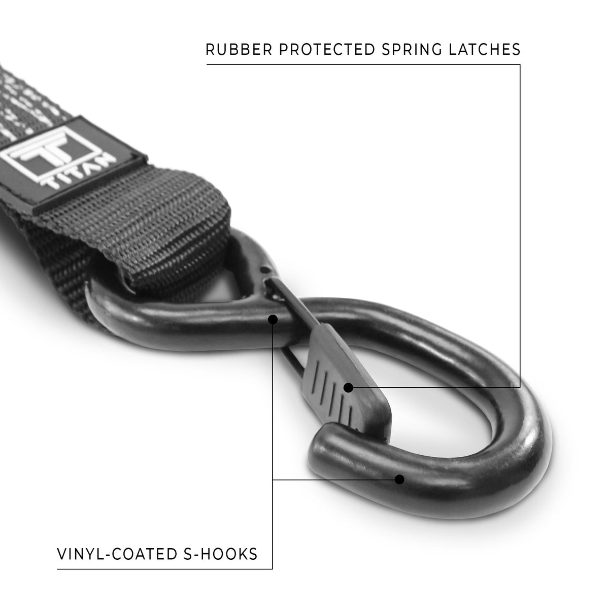 4-Pack Heavy-Duty 1.5-in x 15-ft Ratchet Tie Down Straps with S-Hooks