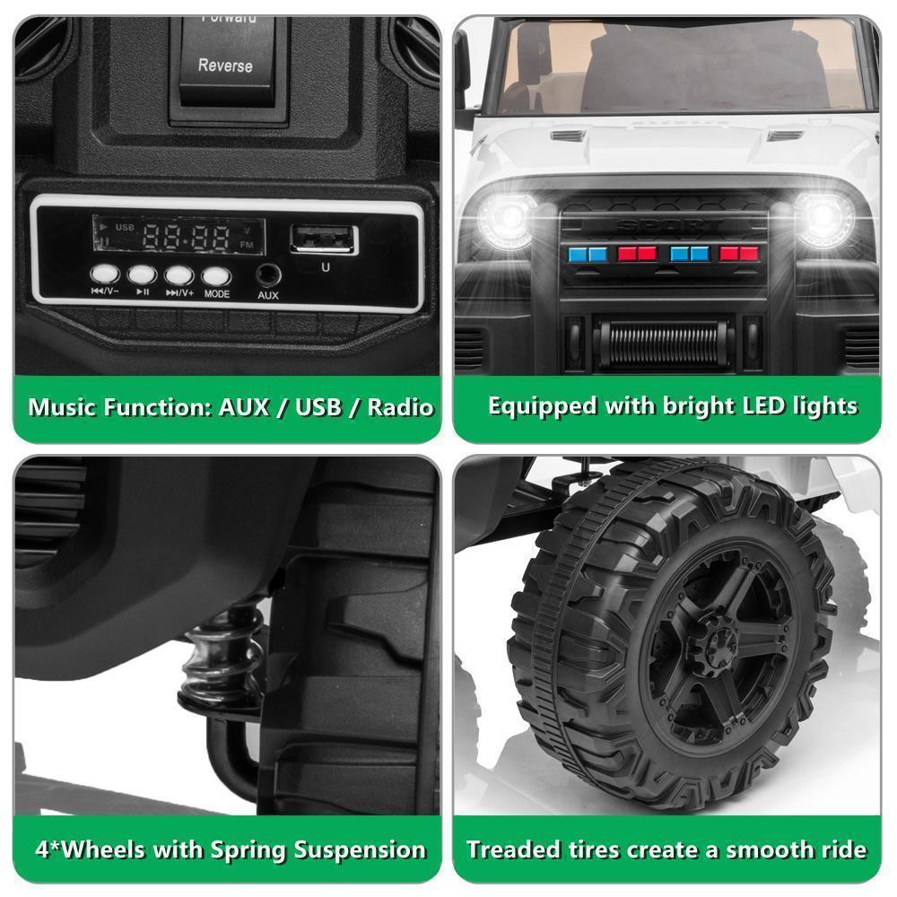 Interactive Ride-On Car Truck for Kids with Music, Lights, 3 Speeds, and Remote Control Safety Guide