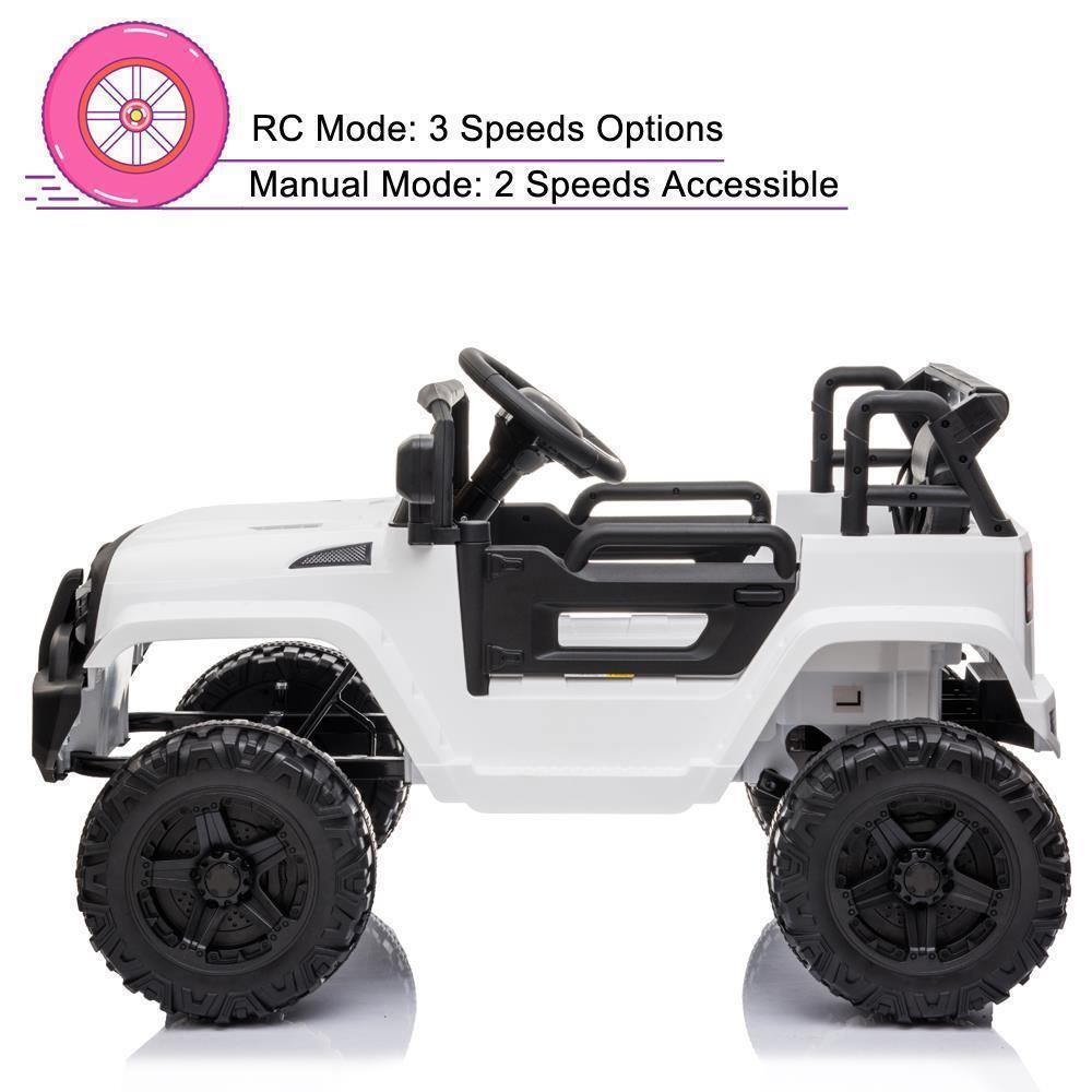Electric Ride-On Truck for Kids with LED Lights, MP3 Player, and Remote Control